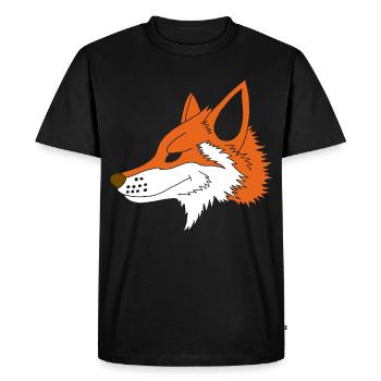 Rusé comme un renard - T-shirt Premium bio Homme - noir - Devant - Nico (187cm)