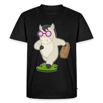 Horse Entrepreneur Briefcase - Men's Premium Organic T-Shirt - black - Front - Nico (187cm)