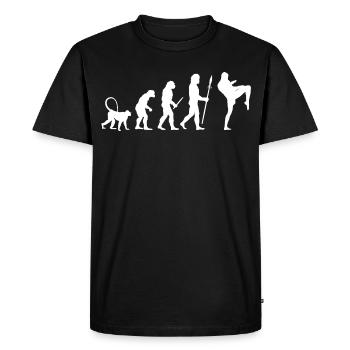 Development of a kickboxer - Men's Premium Organic T-Shirt - black - Front - Nico (187cm)
