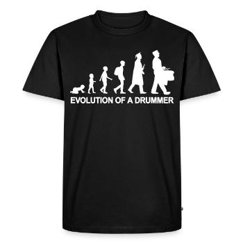 Drummer Evolution - Men's Premium Organic T-Shirt - black - Front - Nico (187cm)