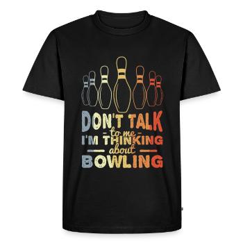 Vintage Bowling - T-shirt Premium bio Homme - noir - Devant - Nico (187cm)