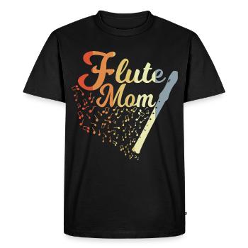 Flute Mother - Men's Premium Organic T-Shirt - black - Front - Nico (187cm)