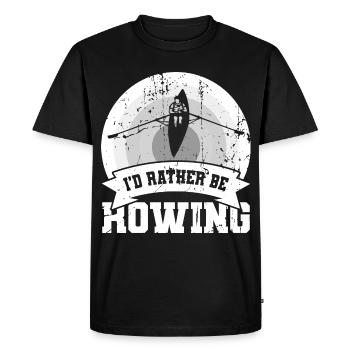 Je préfère ramer - T-shirt Premium bio Homme - noir - Devant - Nico (187cm)
