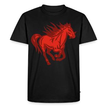Cheval démoniaque - T-shirt Premium bio Homme - noir - Devant - Nico (187cm)