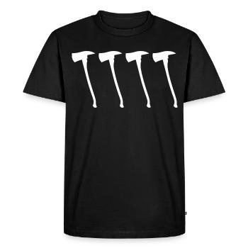 Croquis de hache de pompier - T-shirt Premium bio Homme - noir - Devant - Nico (187cm)