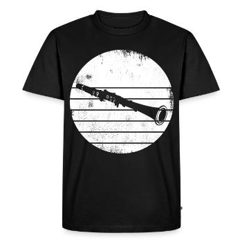 Esquisse de clarinette - T-shirt Premium bio Homme - noir - Devant - Nico (187cm)