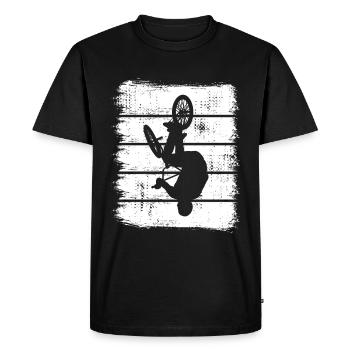 BMX Sketch - Men's Premium Organic T-Shirt - black - Front - Nico (187cm)