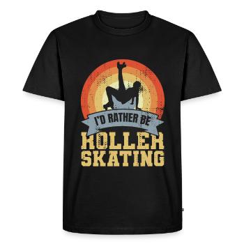 L’amour du patin à roulettes - T-shirt Premium bio Homme - noir - Devant - Nico (187cm)