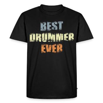 Meilleur batteur - T-shirt Premium bio Homme - noir - Devant - Nico (187cm)