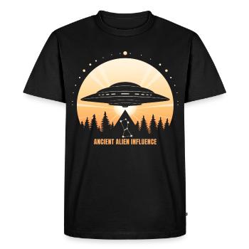 Ancienne influence extraterrestre - OVNI Pyramide d’Orion - T-shirt Premium bio Homme - noir - Devant - Nico (187cm)