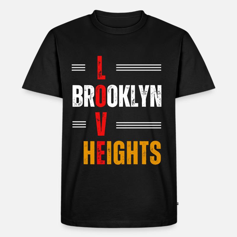 Liebe Brooklyn Heights - Männer Premium Bio T-Shirt - Schwarz