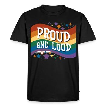 Proud and Loud - Men's Premium Organic T-Shirt - black - Front - Nico (187cm)