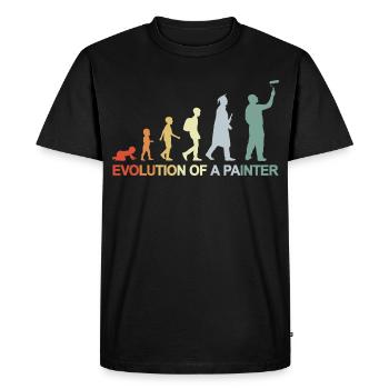 Peintre Varnisher Evolution - T-shirt Premium bio Homme - noir - Devant - Nico (187cm)
