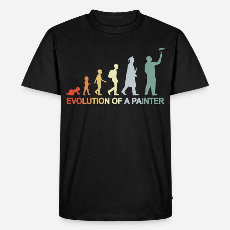 Painter Varnisher Evolution - Men's Premium Organic T-Shirt - black