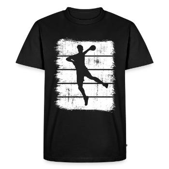 Garçon de handball - T-shirt Premium bio Homme - noir - Devant - Nico (187cm)