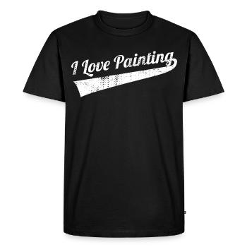 Painter Varnisher Love - Men's Premium Organic T-Shirt - black - Front - Nico (187cm)