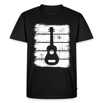 Ukulele Drawing - Men's Premium Organic T-Shirt - black - Front - Nico (187cm)