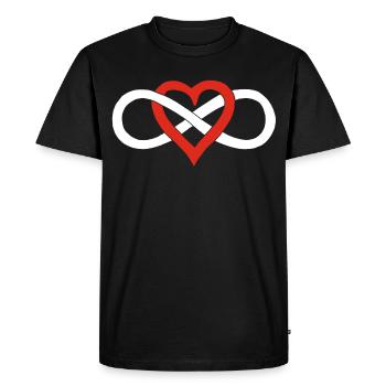 Amour infini (blanc) - T-shirt Premium bio Homme - noir - Devant - Nico (187cm)