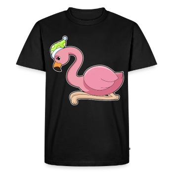 Bonnet de nuit Flamingo Sleeping - T-shirt Premium bio Homme - noir - Devant - Nico (187cm)