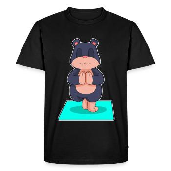 Mole Yoga Fitness Meditation - Men's Premium Organic T-Shirt - black - Front - Nico (187cm)
