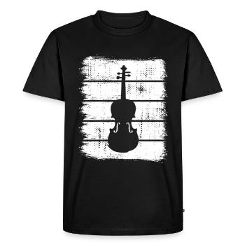 Violin - Men's Premium Organic T-Shirt - black - Front - Nico (187cm)