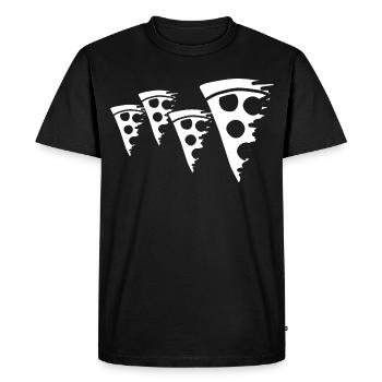 Croquis de pizza - T-shirt Premium bio Homme - noir - Devant - Nico (187cm)