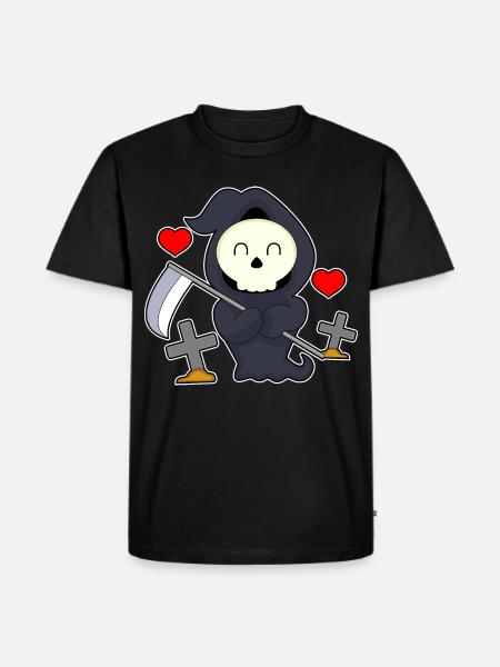 Grim Reaper Halloween Grave - Men's Premium Organic T-Shirt - black