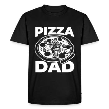 Papa Pizza - T-shirt Premium bio Homme - noir - Devant - Nico (187cm)
