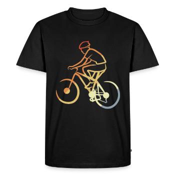 Vététistes vintage - T-shirt Premium bio Homme - noir - Devant - Nico (187cm)