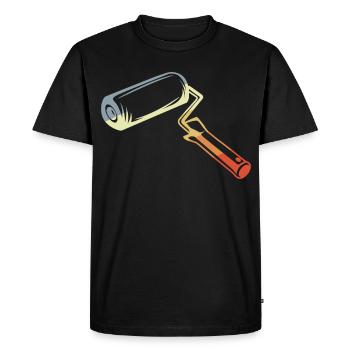 Croquis de défilement de peintre rétro - T-shirt Premium bio Homme - noir - Devant - Nico (187cm)