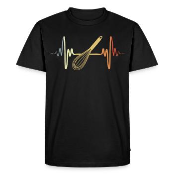 Vintage Hand Mixer - Men's Premium Organic T-Shirt - black - Front - Nico (187cm)