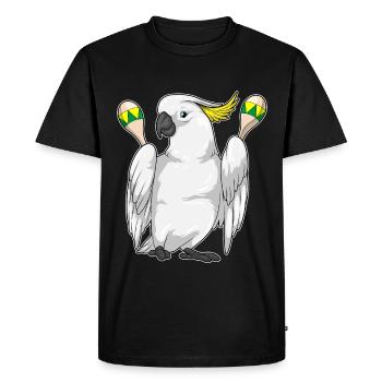 Parrot Musician Rattle Music - Men's Premium Organic T-Shirt - black - Front - Nico (187cm)
