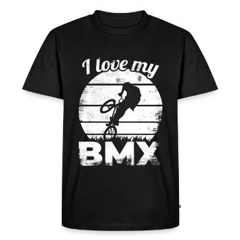 BMX Rider Saying - Men's Premium Organic T-Shirt - black - Front - Nico (187cm)