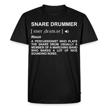 Drummer Definition - Men's Premium Organic T-Shirt - black - Front - Nico (187cm)