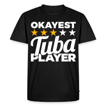Joueur de tuba moyen - T-shirt Premium bio Homme - noir - Devant - Nico (187cm)