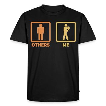 Figurines bâton de cor français - T-shirt Premium bio Homme - noir - Devant - Nico (187cm)