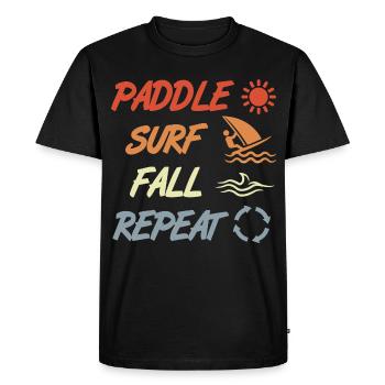 pagayer, surfer, tomber, répéter - T-shirt Premium bio Homme - noir - Devant - Nico (187cm)