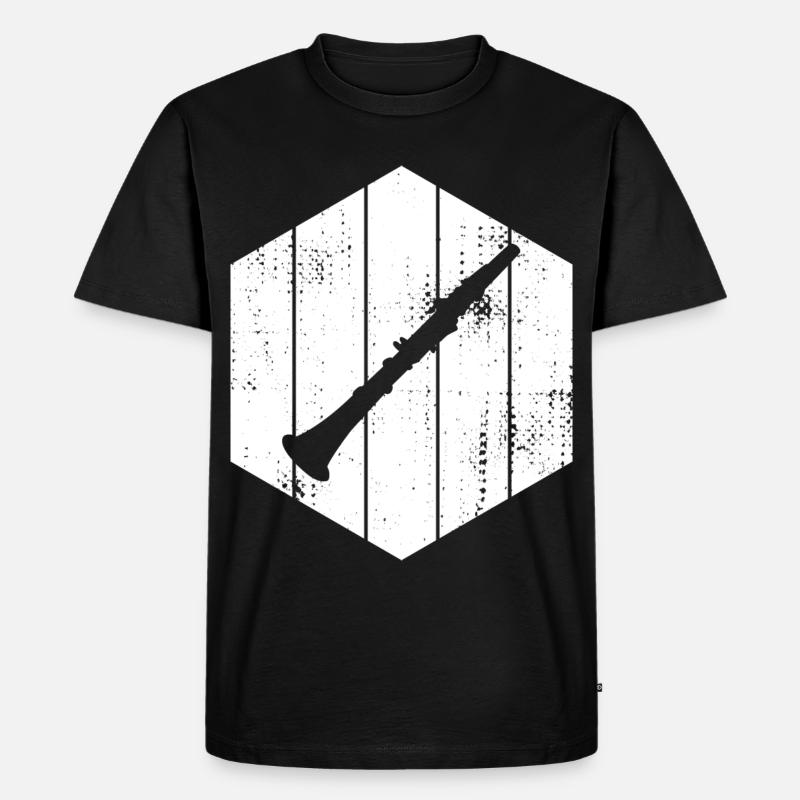 Klarinette - Männer Premium Bio T-Shirt - Schwarz