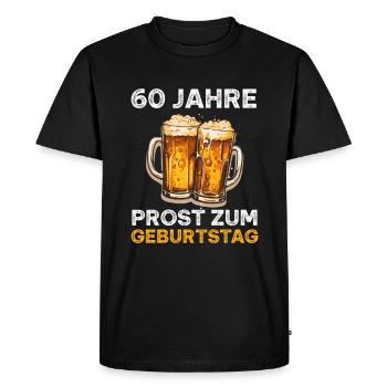 60 Geburtstag Bier Bierliebhaber 60 Jahre Spruch - Männer Premium Bio T-Shirt - Schwarz - Vorne - Nico (187cm)