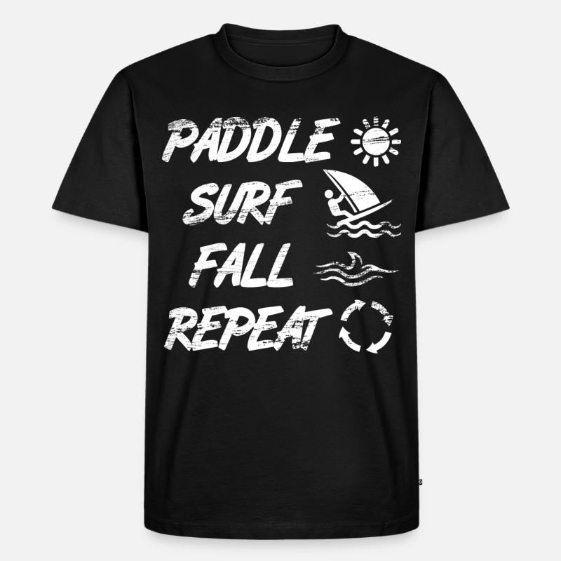 Windsurfer Spruch - Männer Premium Bio T-Shirt - Schwarz