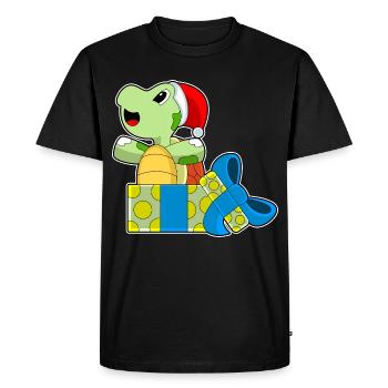 Forfaits de Noël tortue - T-shirt Premium bio Homme - noir - Devant - Nico (187cm)