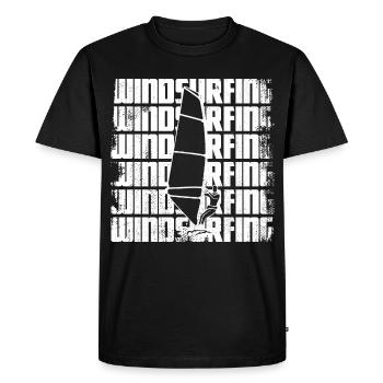 Funny windsurfer - Men's Premium Organic T-Shirt - black - Front - Nico (187cm)