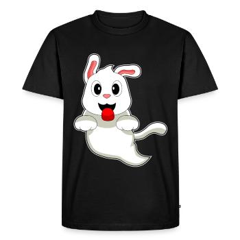 Chien Fantôme d’Halloween - T-shirt Premium bio Homme - noir - Devant - Nico (187cm)