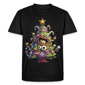 Christmas Tree Christmas Tree Christmas Tree Christmas - Men's Premium Organic T-Shirt - black - Front - Nico (187cm)