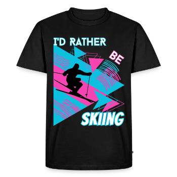 Je préfère skier - Ski Sports d'hiver Skieur - T-shirt Premium bio Homme - noir - Devant - Nico (187cm)
