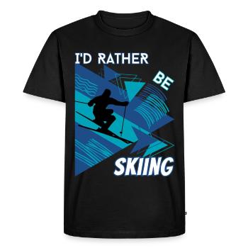 Je préfère skier - Ski Sports d'hiver Skieur - T-shirt Premium bio Homme - noir - Devant - Nico (187cm)