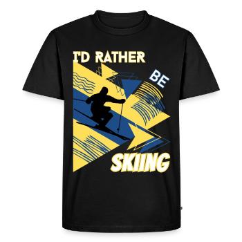 Je préfère skier - Ski Sports d'hiver Skieur - T-shirt Premium bio Homme - noir - Devant - Nico (187cm)