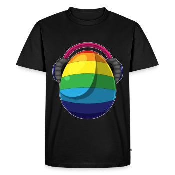 Easter Egg Easter Rainbow Music - Men's Premium Organic T-Shirt - black - Front - Nico (187cm)