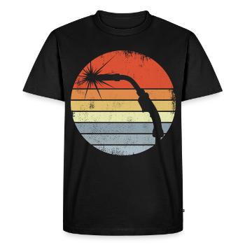 Vintage Welding Machine - Men's Premium Organic T-Shirt - black - Front - Nico (187cm)