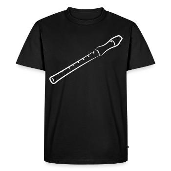 Flute Sketch - Men's Premium Organic T-Shirt - black - Front - Nico (187cm)